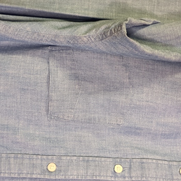 UNTUCKit* men's cotton chambray button front long sleeve collared dress shirt - Picture 5 of 14